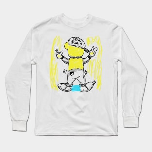 Skater Boy Skateboarding Day Hand Drawing Long Sleeve T-Shirt